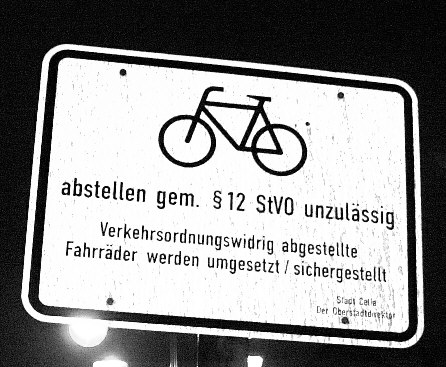 Ein verbotenes Fahrradparkverbot in Celle